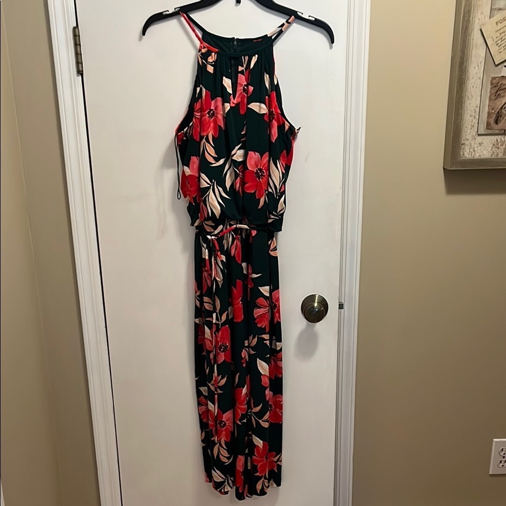 Maggy London Pink and Green Tropical Jumpsuit - Picture 5 of 5